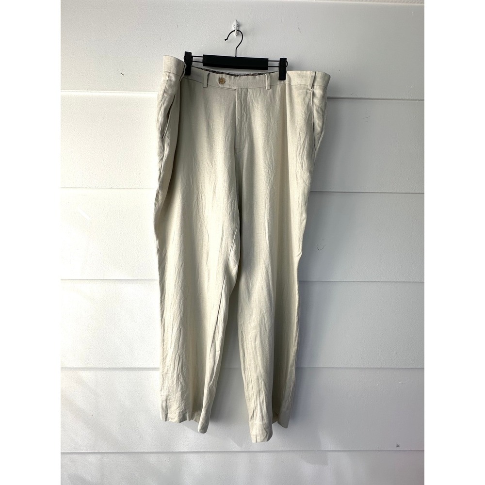 Lauren Ralph Lauren mens‎ cream linen pants 42W 30L Trim fit chino 43x31